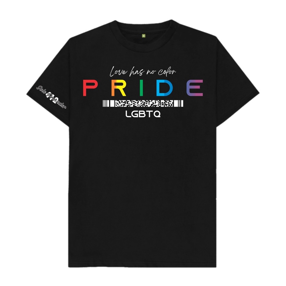 Gay Pride Unisex Graphic Black Tee by Sole Provider 412